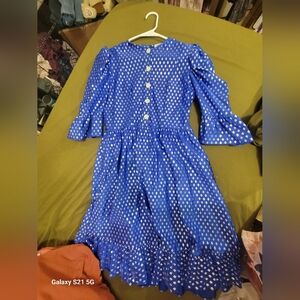 Batsheva Blue and Silver dress